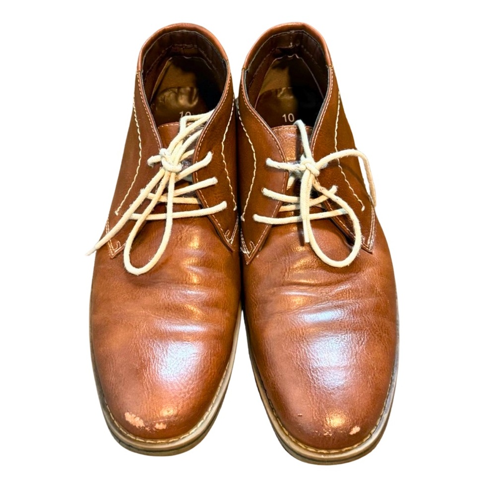 Men’s George Brown Leather Chukka Boots Size 10 Casual Dress Shoes Like New